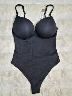 SKIMS Ultimate Thong Bodysuit Black Onyx Medium Women NEW